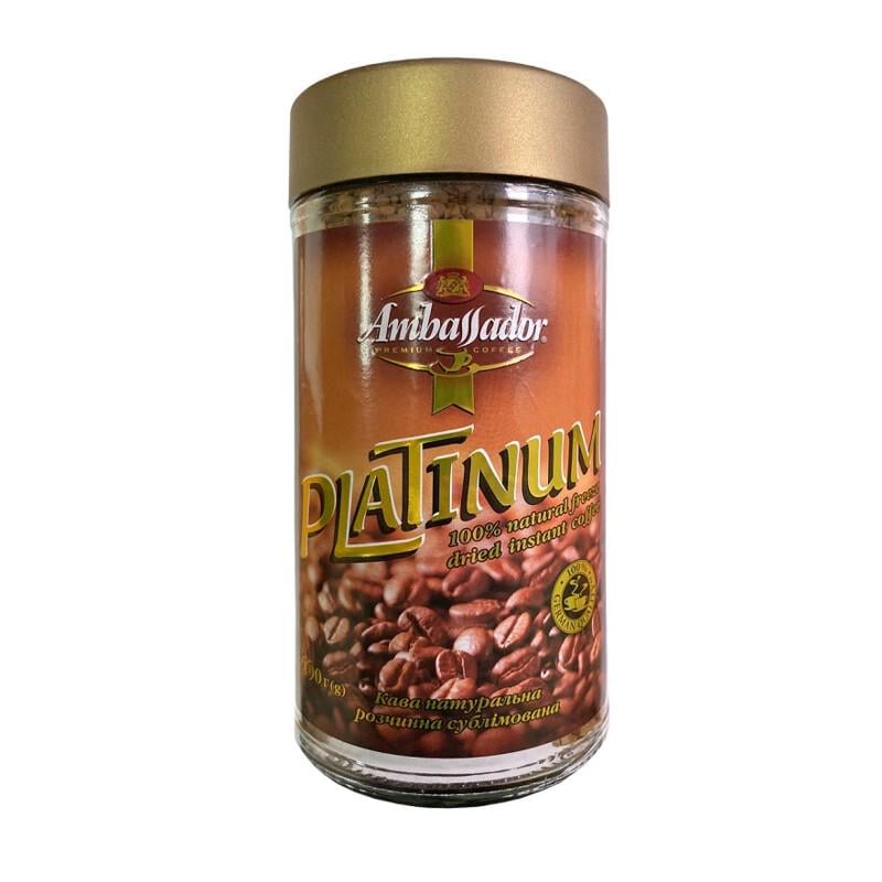 Кава Ambassador Platinum розчинна 190 г у скляній банці (58122)