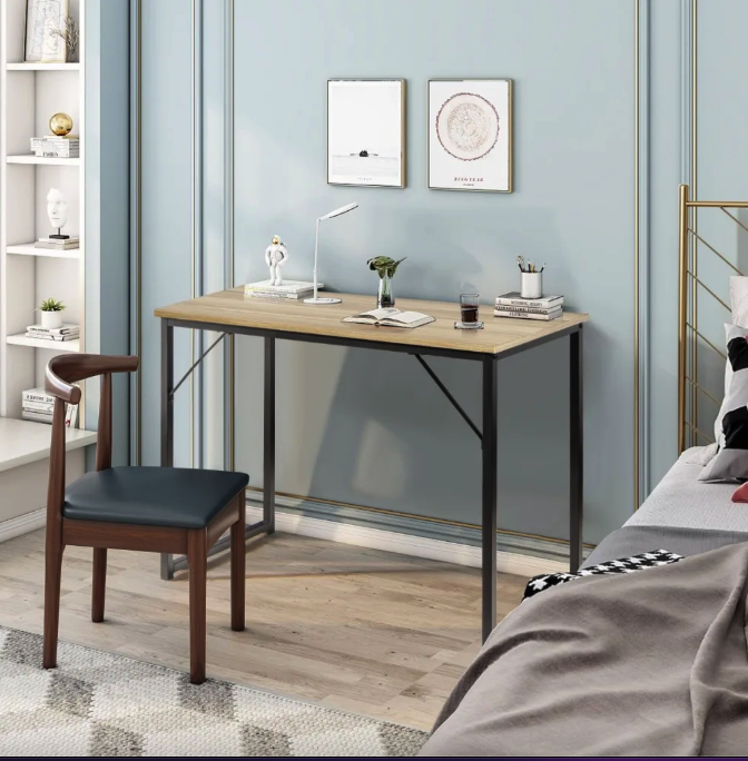 Письменный стол Costway Homart со стальным каркасом Натуральный (4805) - фото 5 Письменный стол Costway Homart со стальным каркасом Натуральный (4805) - фото 5