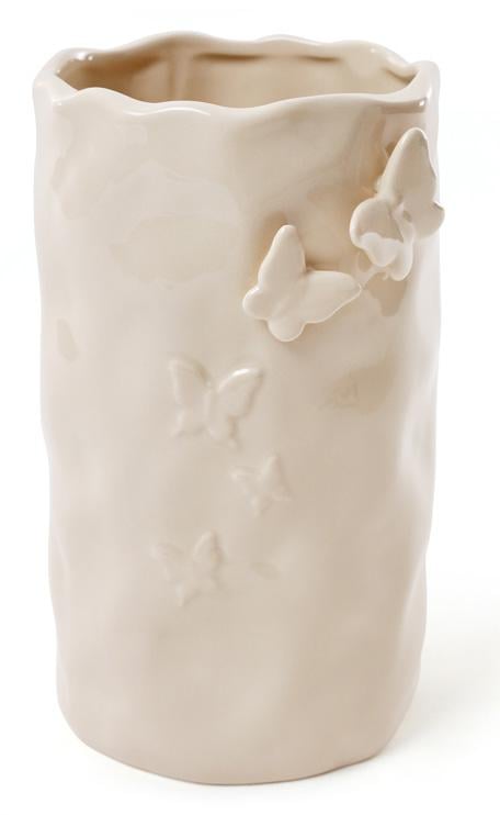 Ваза керамічна Метелики 19 см Кремовий (BD-902-113)