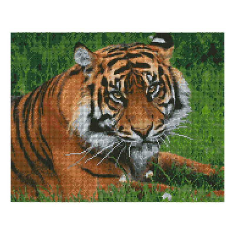 Алмазная мозаика FA10474 Суровый тигр 40x50 см