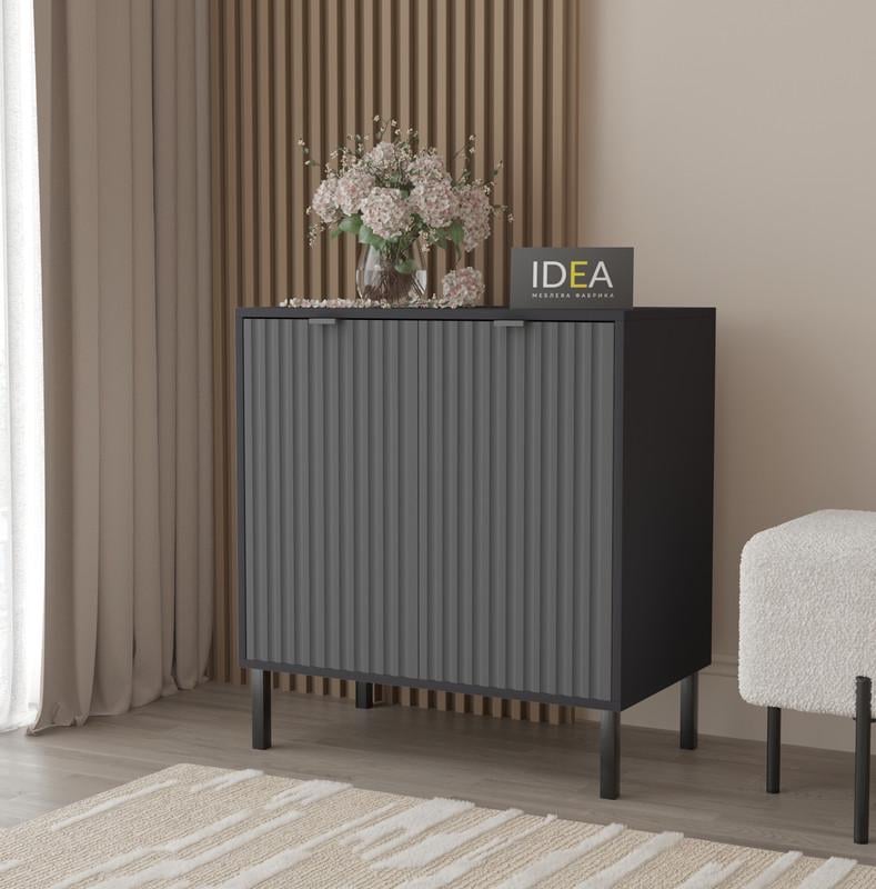 Комод Idea П-6 73х78 см Антрацит/Асфальт (462859)