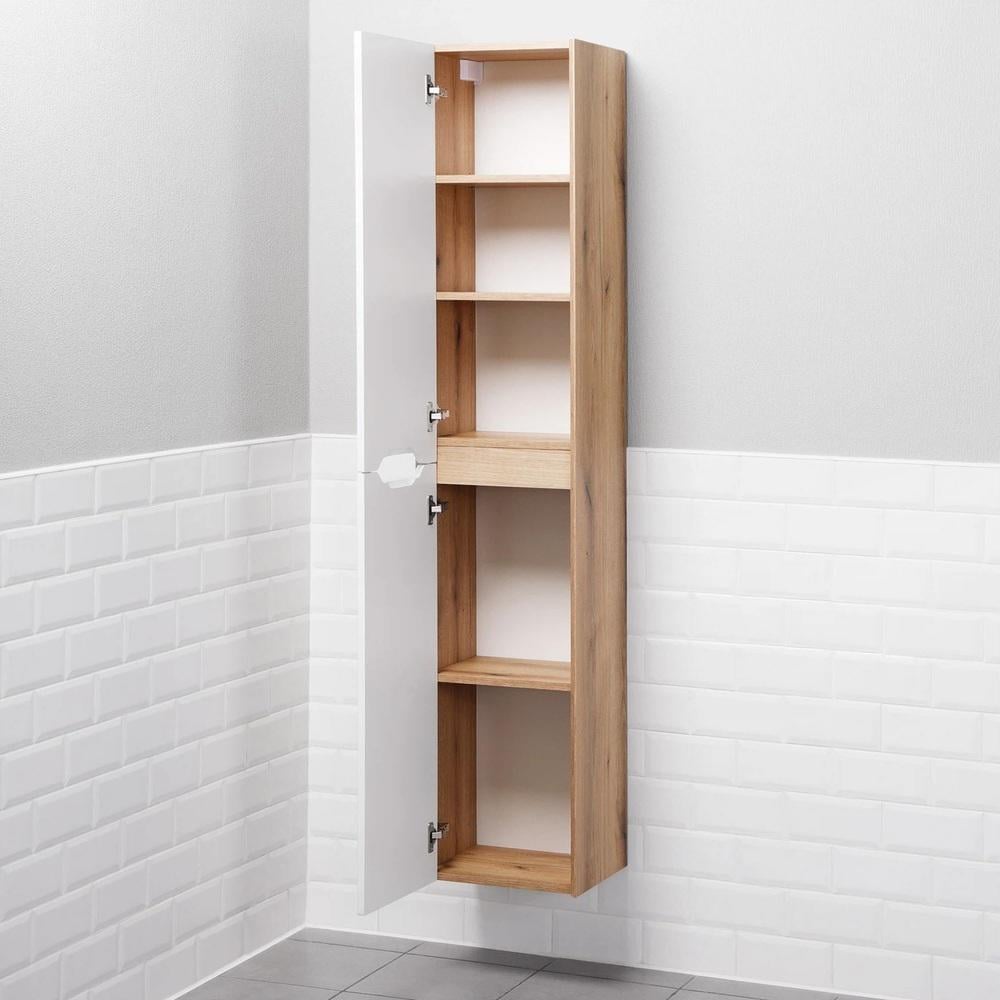 Пенал подвесной MVK Vostok Mirri 30 эмаль левый 300х300х1700 мм Белый матовый (mrp130wh-1) - фото 5 Пенал подвесной MVK Vostok Mirri 30 эмаль левый 300х300х1700 мм Белый матовый (mrp130wh-1) - фото 5