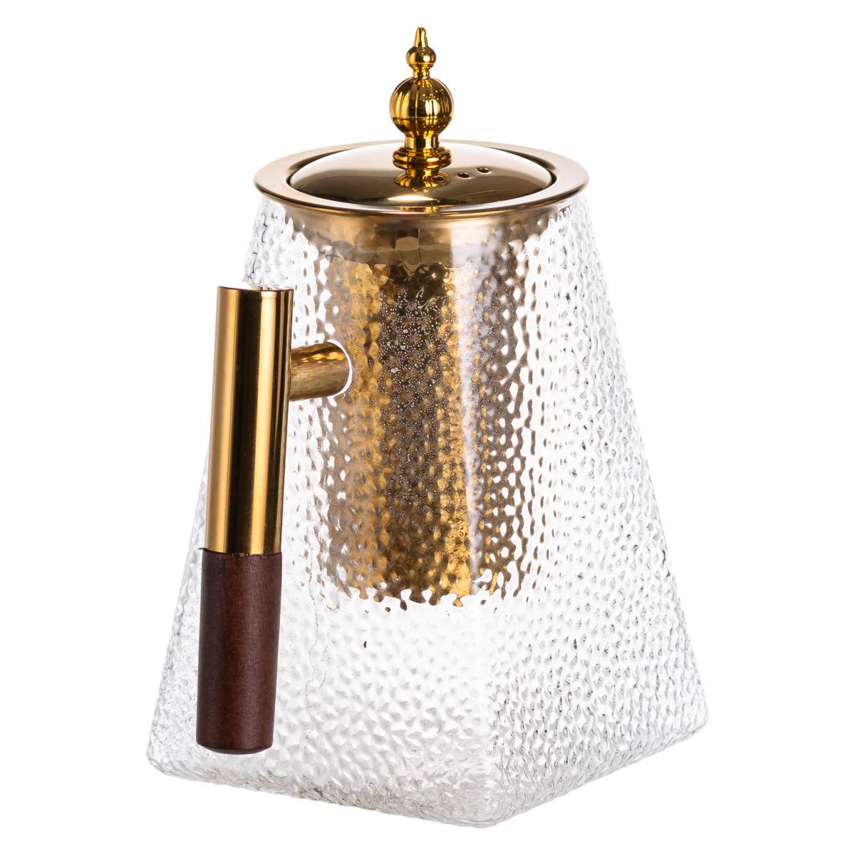 Чайник для заварювання скляний для чаю з металевою ручкою HP-34-36 1 л Прозорий (A-034253) - фото 2 Чайник для заварювання скляний для чаю з металевою ручкою HP-34-36 1 л Прозорий (A-034253) - фото 2