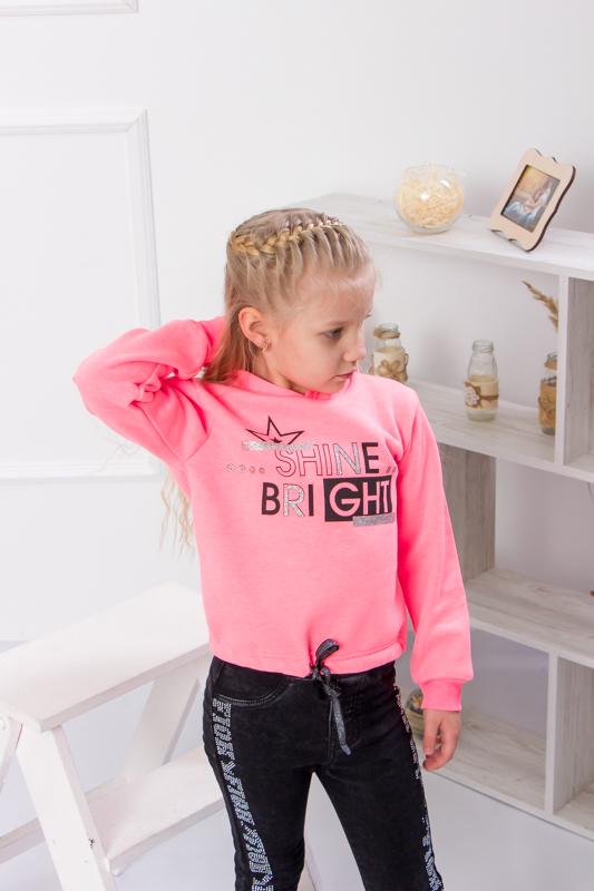 Худі для дівчинки вкорочений Носи своє 110 см Рожевий (1441-)