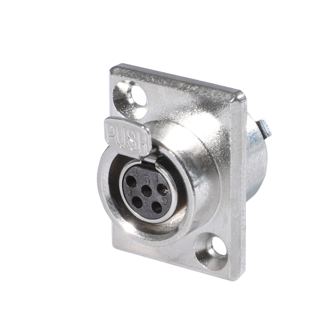 Панельний роз'єм Moco Mini XLR SA107-5P 5 контактів із двоотверстним фланцем для аудіосистем 1 шт. (000049390_2) - фото 4