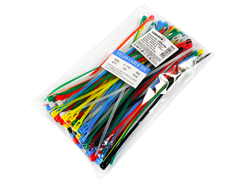 Стяжка кабельная Lemanso LMA2754 многоразовая 100 шт. 200х4 мм (9859)