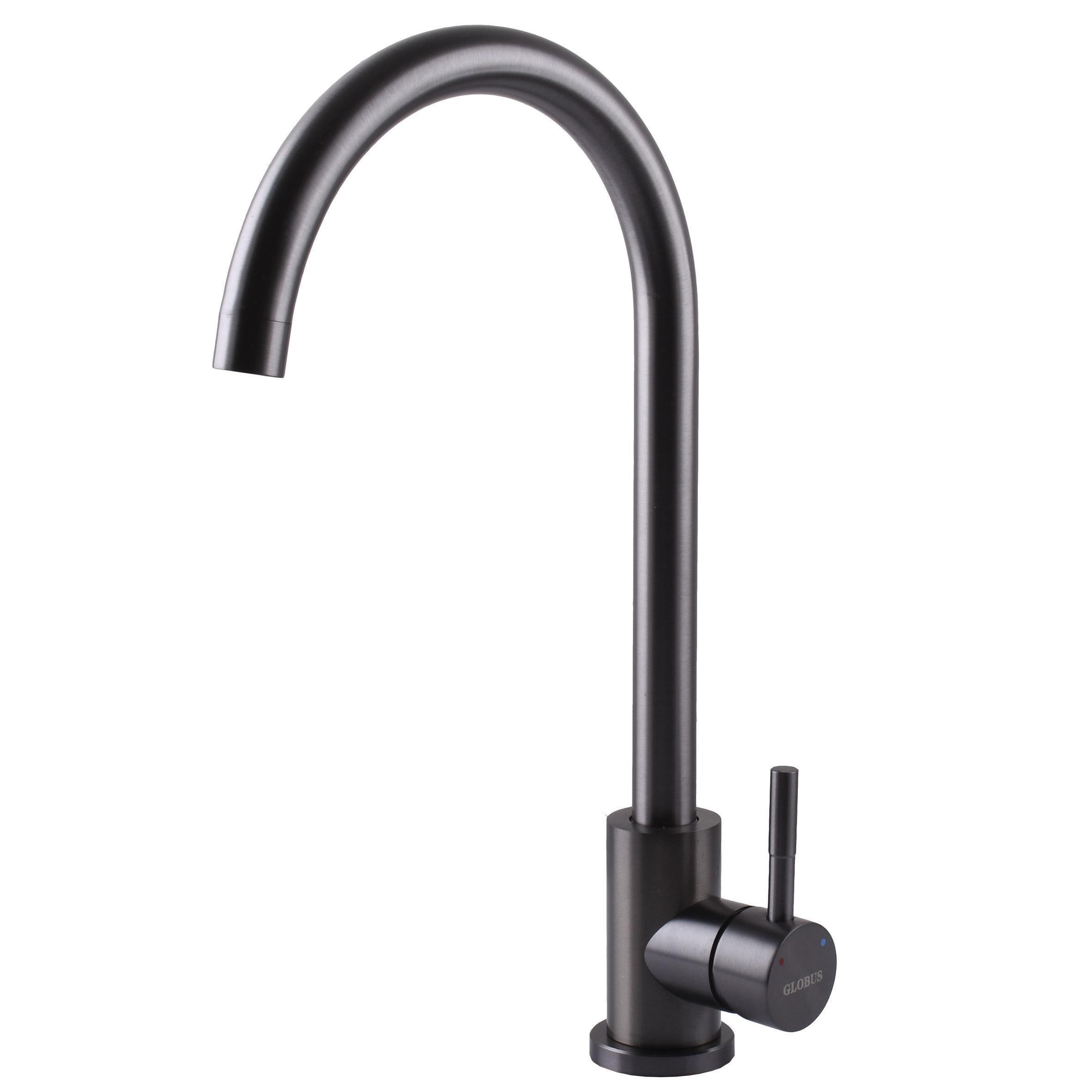 Смеситель для кухни GLux ALPEN SBT1-203S-GP Графитовый (26593)