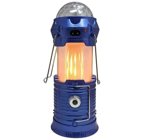 Фонарь кемпинговый аккумуляторный SX-6899T с эффектом огня Синий (23095547)