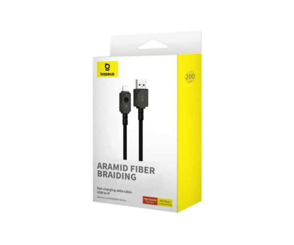 Кабель Data BASEUS Unbreakable Series Fast Charging USB-Lightning 2,4A 2 м Cluster Black (06P10355802111-01) - фото 2