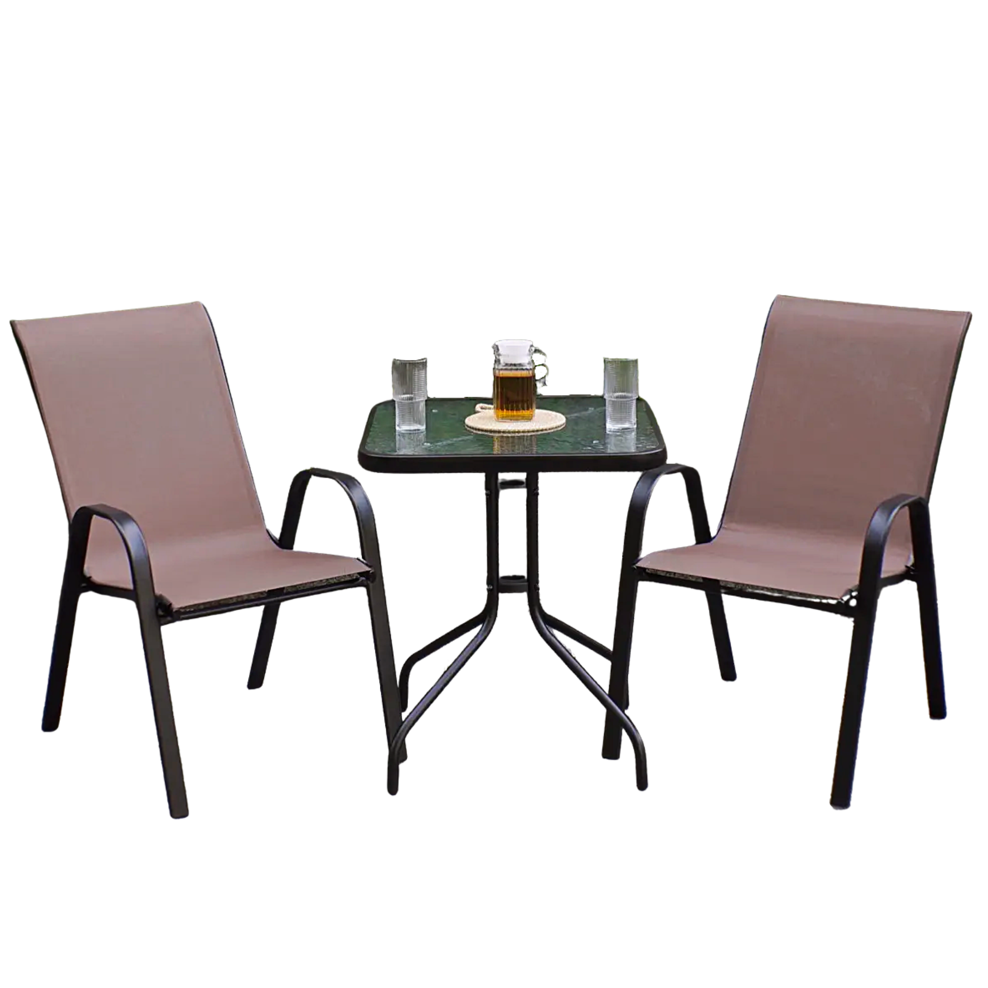 Комплект садовой мебели 4Points Udine-2 квадратный стол 60 х 60 см/2 кресла текстилен Коричневый (DA-S4PUDI2BR) Комплект садовой мебели 4Points Udine-2 квадратный стол 60 х 60 см/2 кресла текстилен Коричневый (DA-S4PUDI2BR)