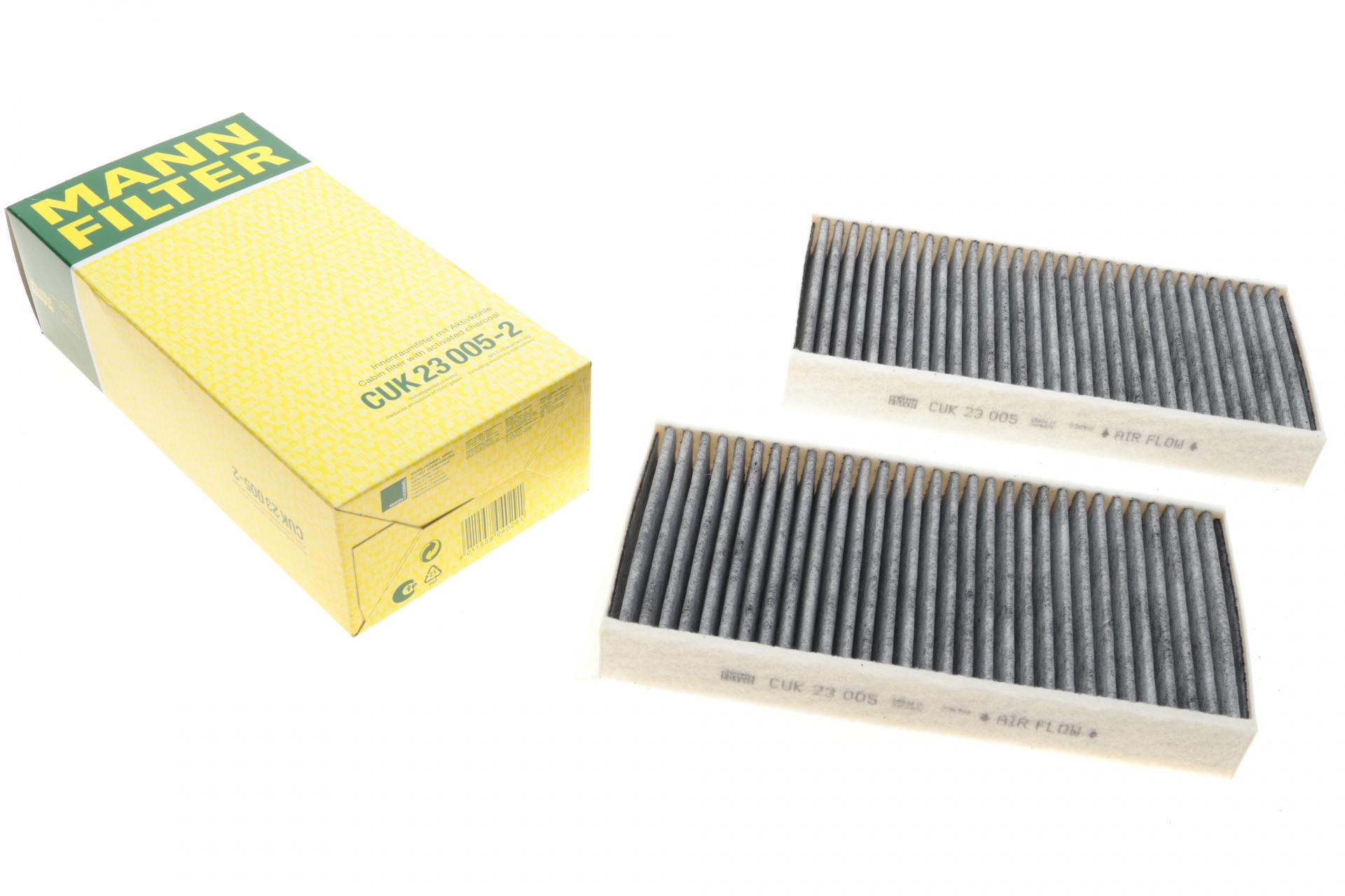 Фильтр салона Mann-Filter для BMW 2 F44/F45/F46 14-16/X1 F48 15-16/i3 I01/Mini Mini 13-16 2 шт. угольный (CUK 23 005-2)