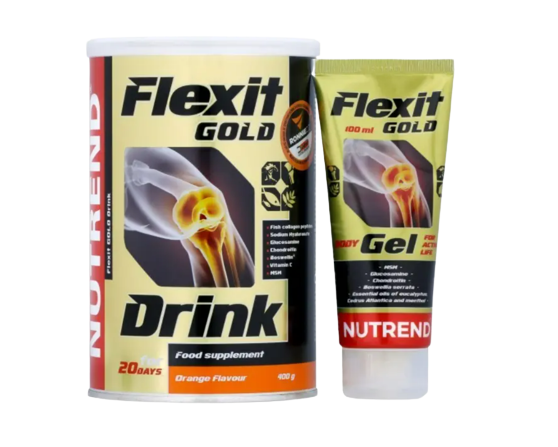 Хондропротектор для спорта Nutrend Flexit Drink гold 400 г Black Currant Flexit гold гel 100 мл