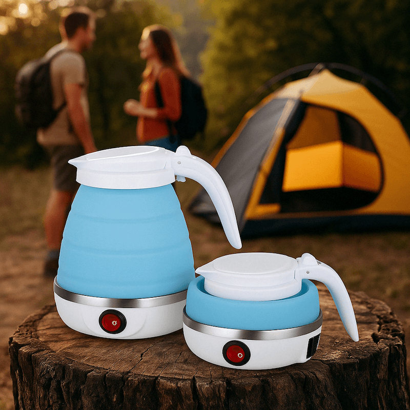 Электрочайник складной силиконовый Electric Kettle White - фото 5