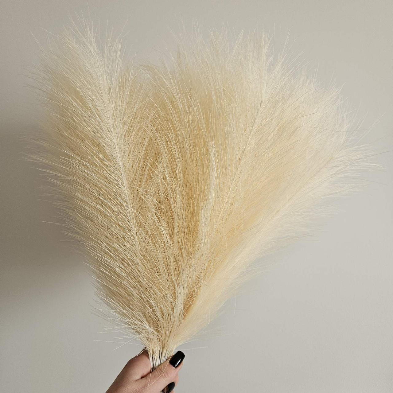 Трава искусственная пампасная Букет 10 веток Бежевый (2142482408) - фото 1