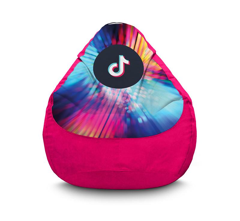 Кресло мешок iPuff Tik Tok Flashlight Флок XL 80x110 см Красный