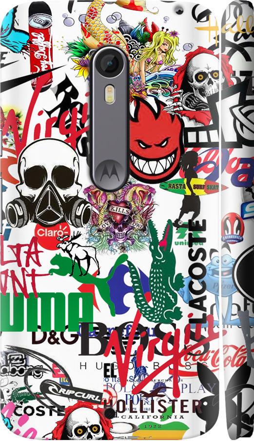 Чехол на Motorola Moto X Style Many different logos (4022c-455-42517)