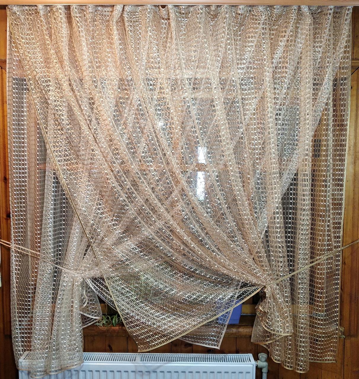 Тюль Дина Мокко/Молочный (963732206) - фото 6