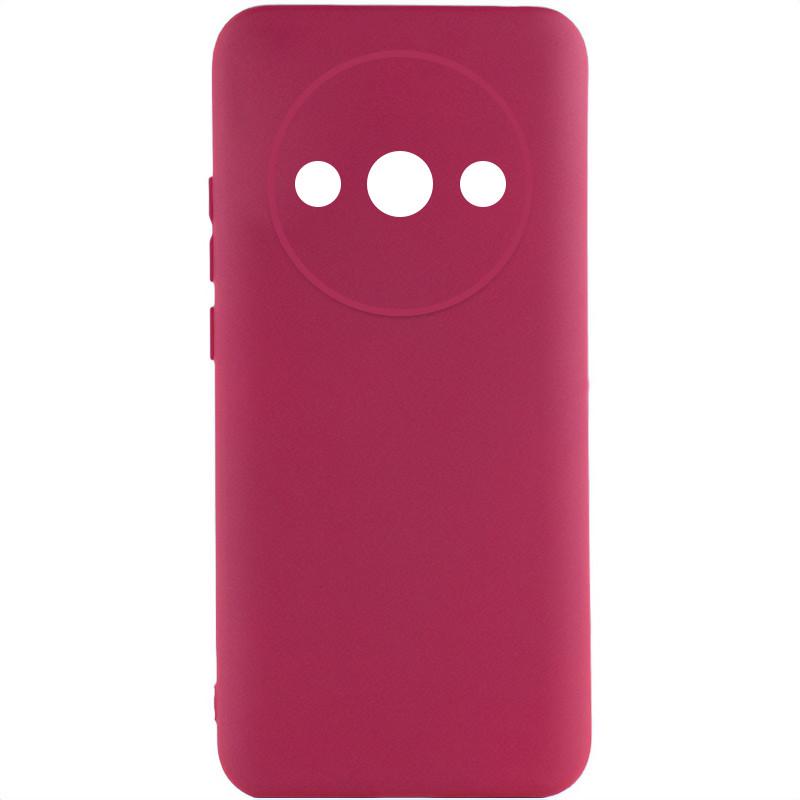 Противоударный чехол Silicone Cover Lakshmi Full Camera (A) для Xiaomi Redmi A3 Бордовый / Marsala