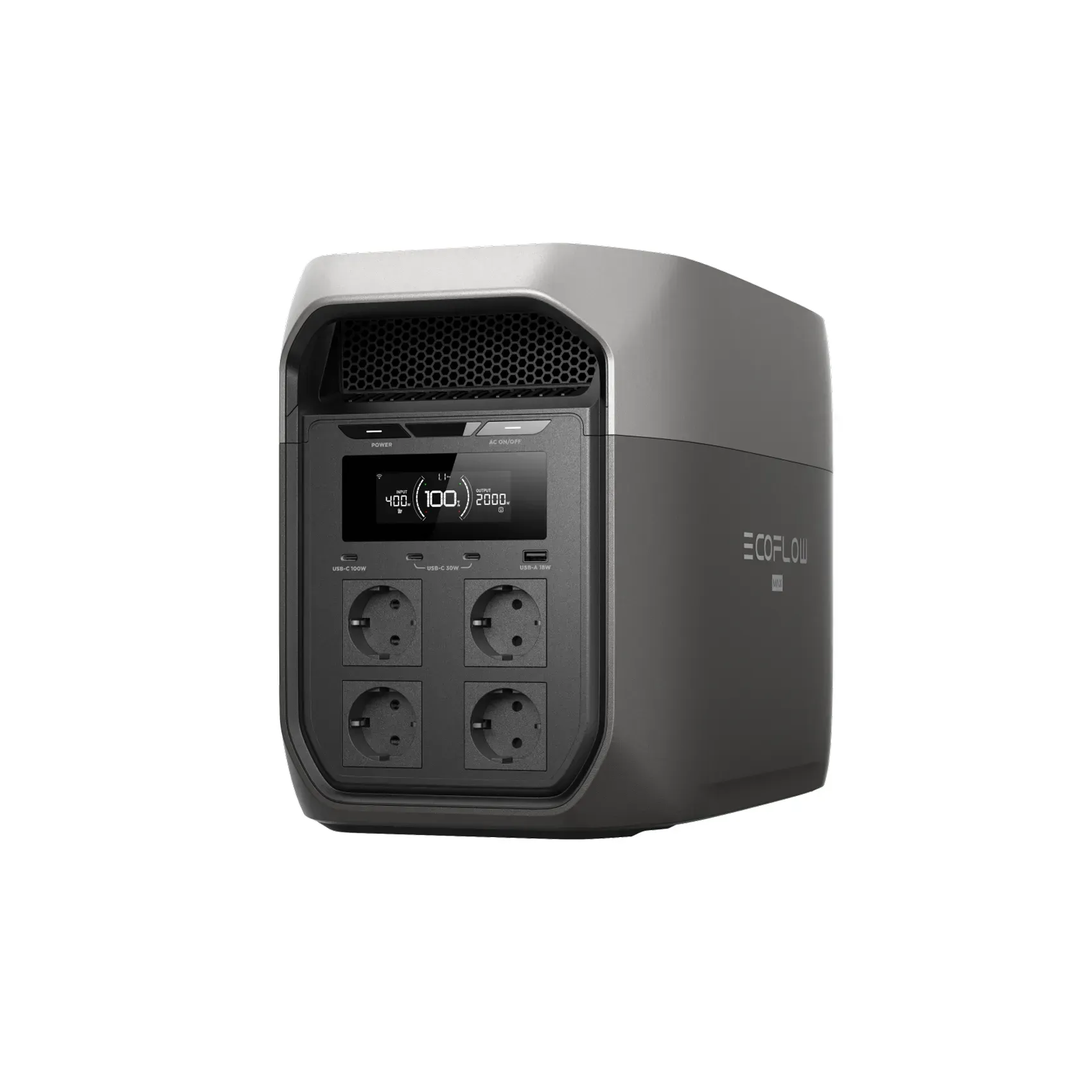 Зарядная станция EcoFlow DELTA 3 Max 2048Wh 2400W/4800W с UPS/X-Boost 3.0/Wi-Fi и Bluetooth (EFD3M-G)