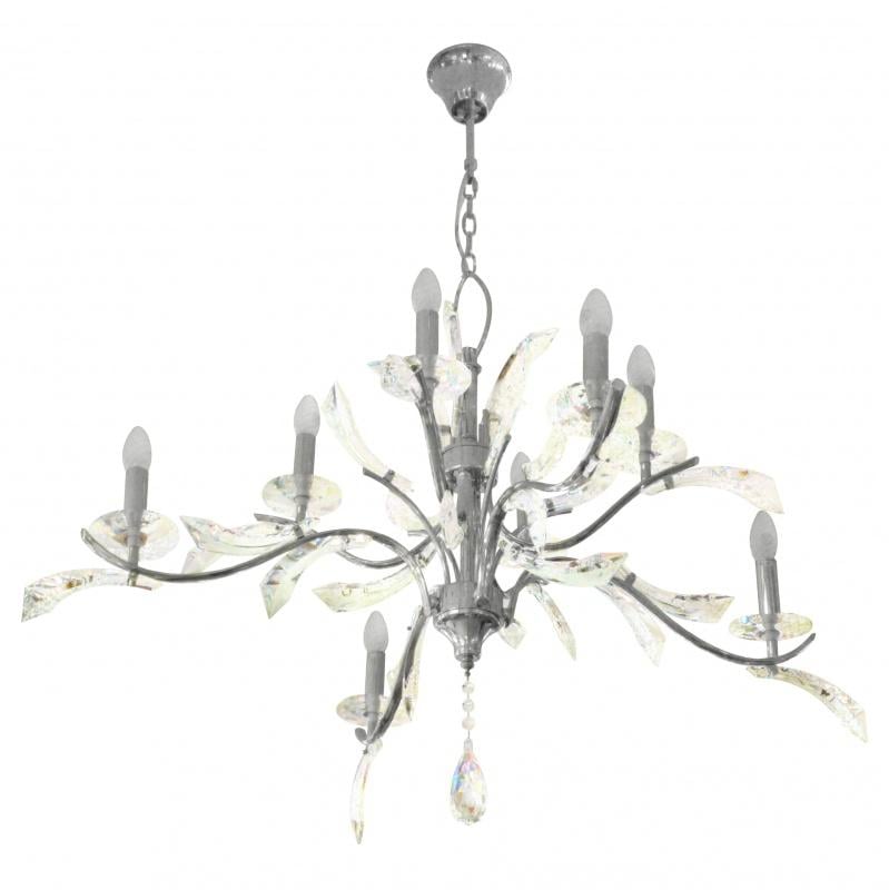 Люстра-свеча подвесная хрустальная Brille BCL-416S/8 E14 CHR