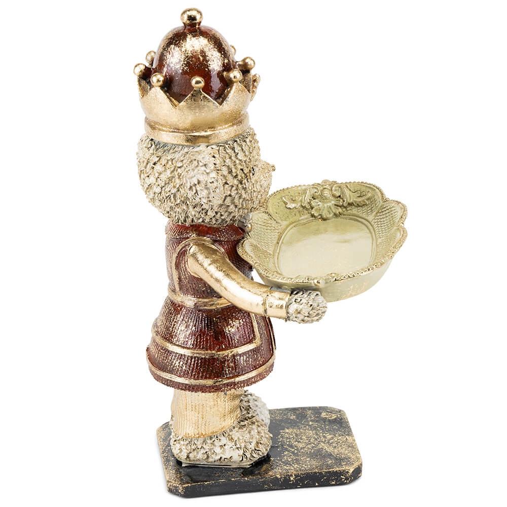 Статуэтка Lefard Тедди мишка с подносом 24 см (2014-018) - фото 2