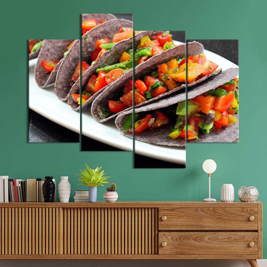 Настенний декор Сочный овощной фахитос - мексиканское блюдо 129x90 см (A459-4)