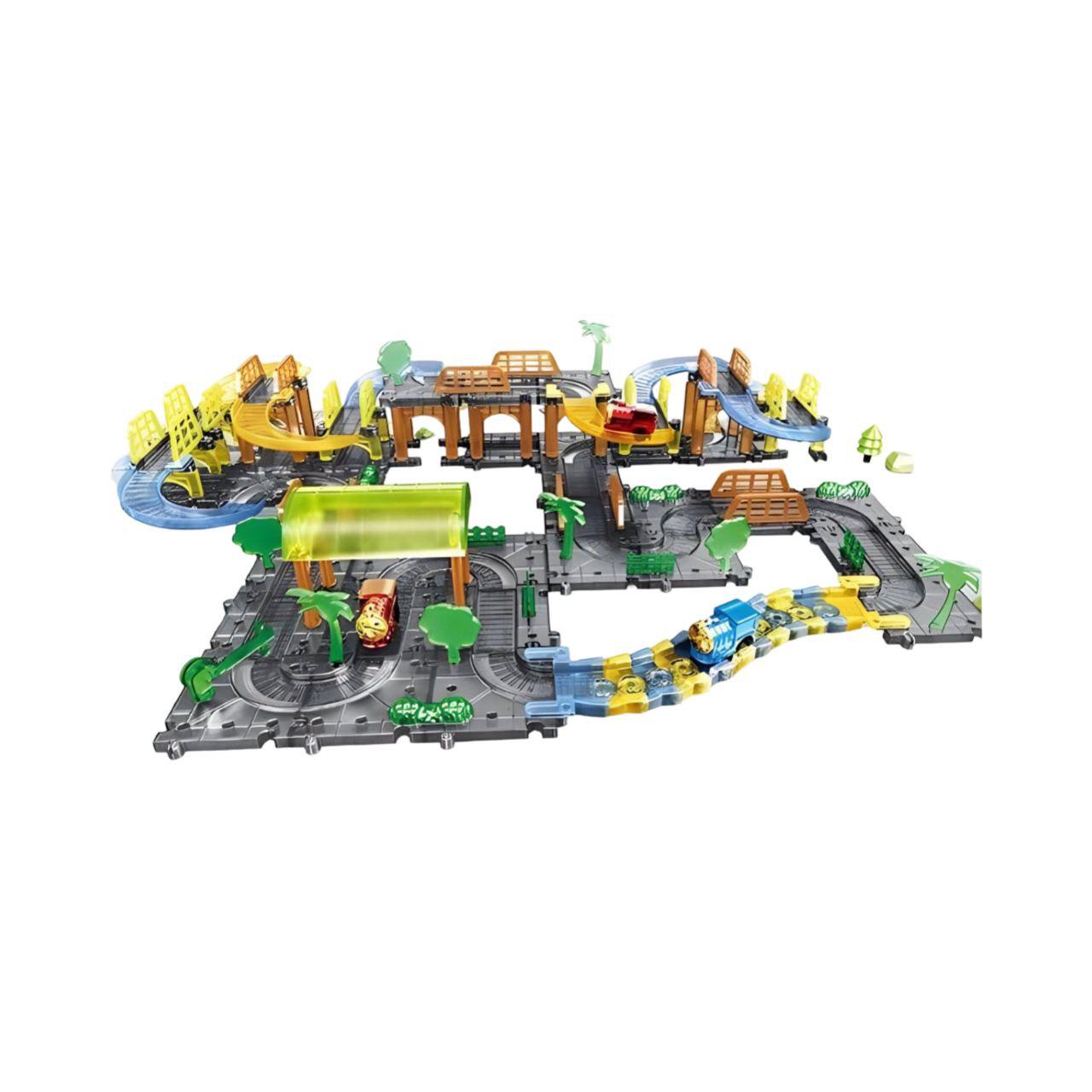 Трек підсвічування та мелодія/2 локомотиви/в коробці/132 елементи (899-10) Трек підсвічування та мелодія/2 локомотиви/в коробці/132 елементи (899-10)