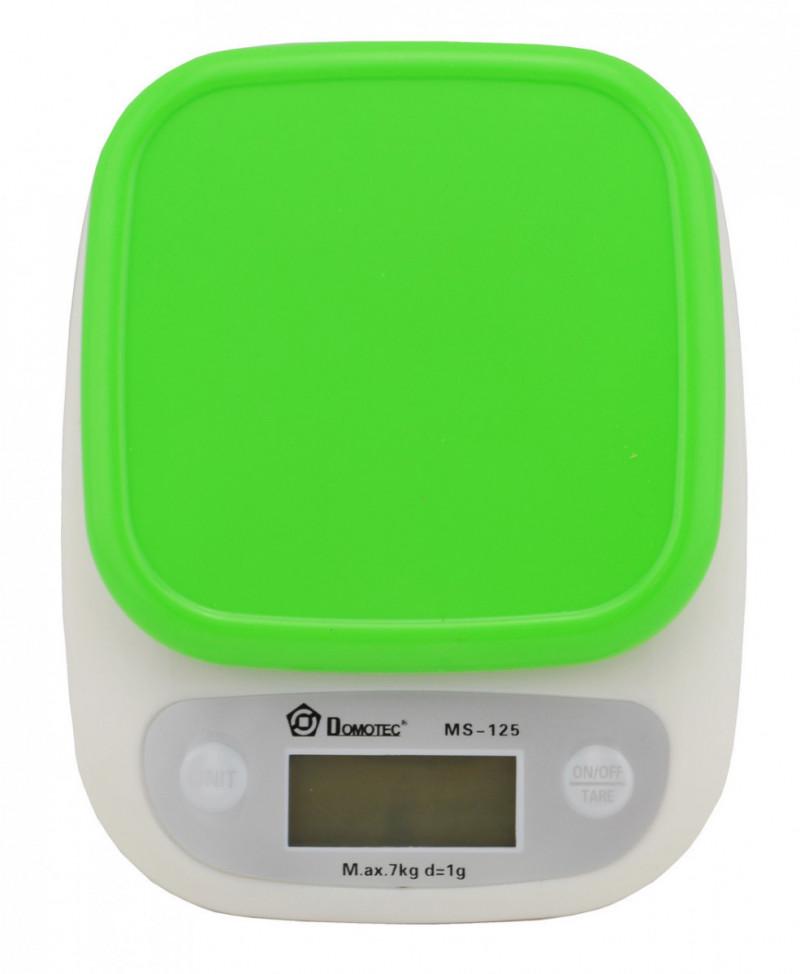 Весы кухонные электронные Domotec MS-125 с чашей на 7 кг Green - фото 3