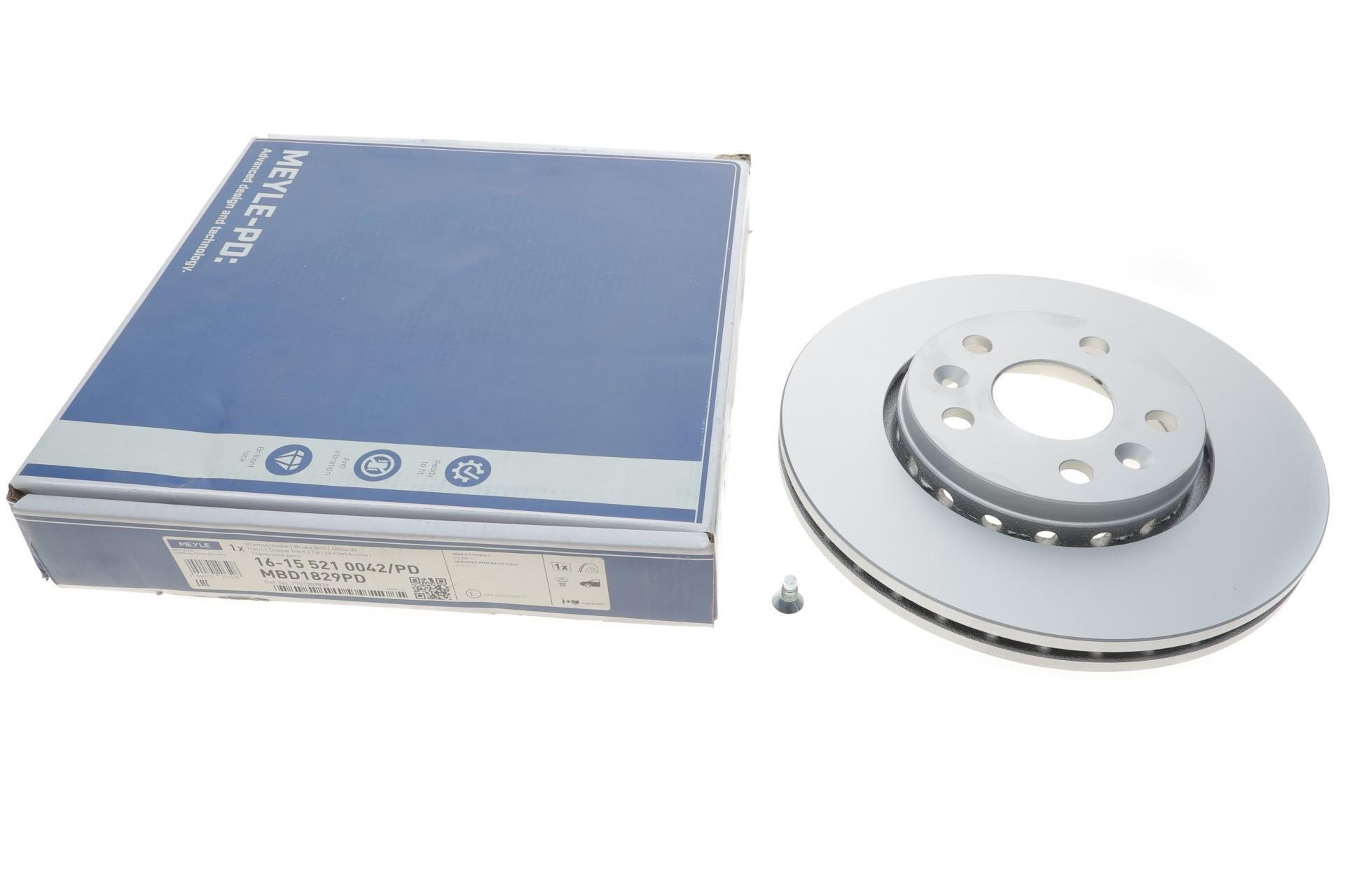 Диск тормозной передний Meyle для Renault Kangoo 08-280x24 мм (16-15 521 0042/PD)///