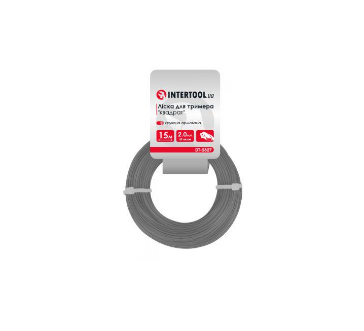 Леска для триммера Intertool DT-2330 квадрат крученая армированная 3,0 мм x 15 м - фото 1 Леска для триммера Intertool DT-2330 квадрат крученая армированная 3,0 мм x 15 м - фото 1