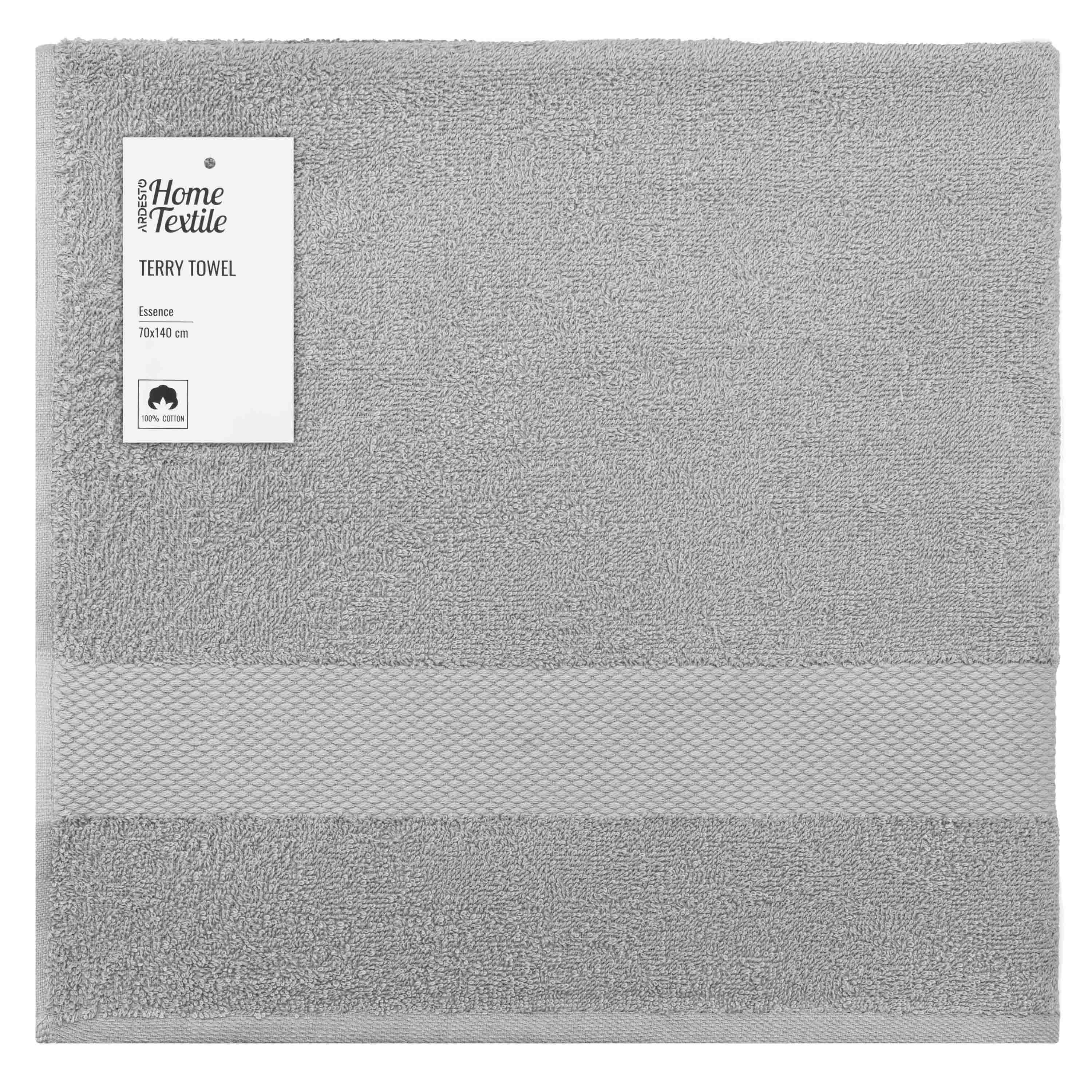 Полотенце махровое Ardesto Essence 70x140 см Серый (ART2270GR)