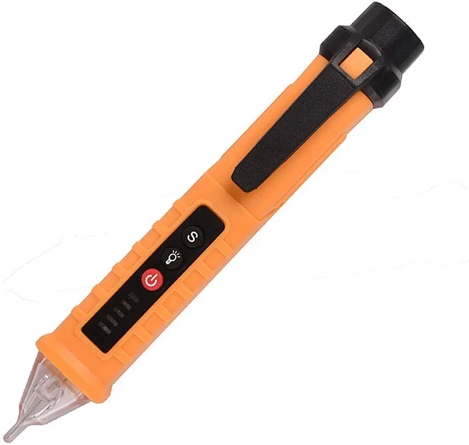 Тестер напряжения M100 бесконтактный со световой и звуковой индикацией Оранжевый (32848809)