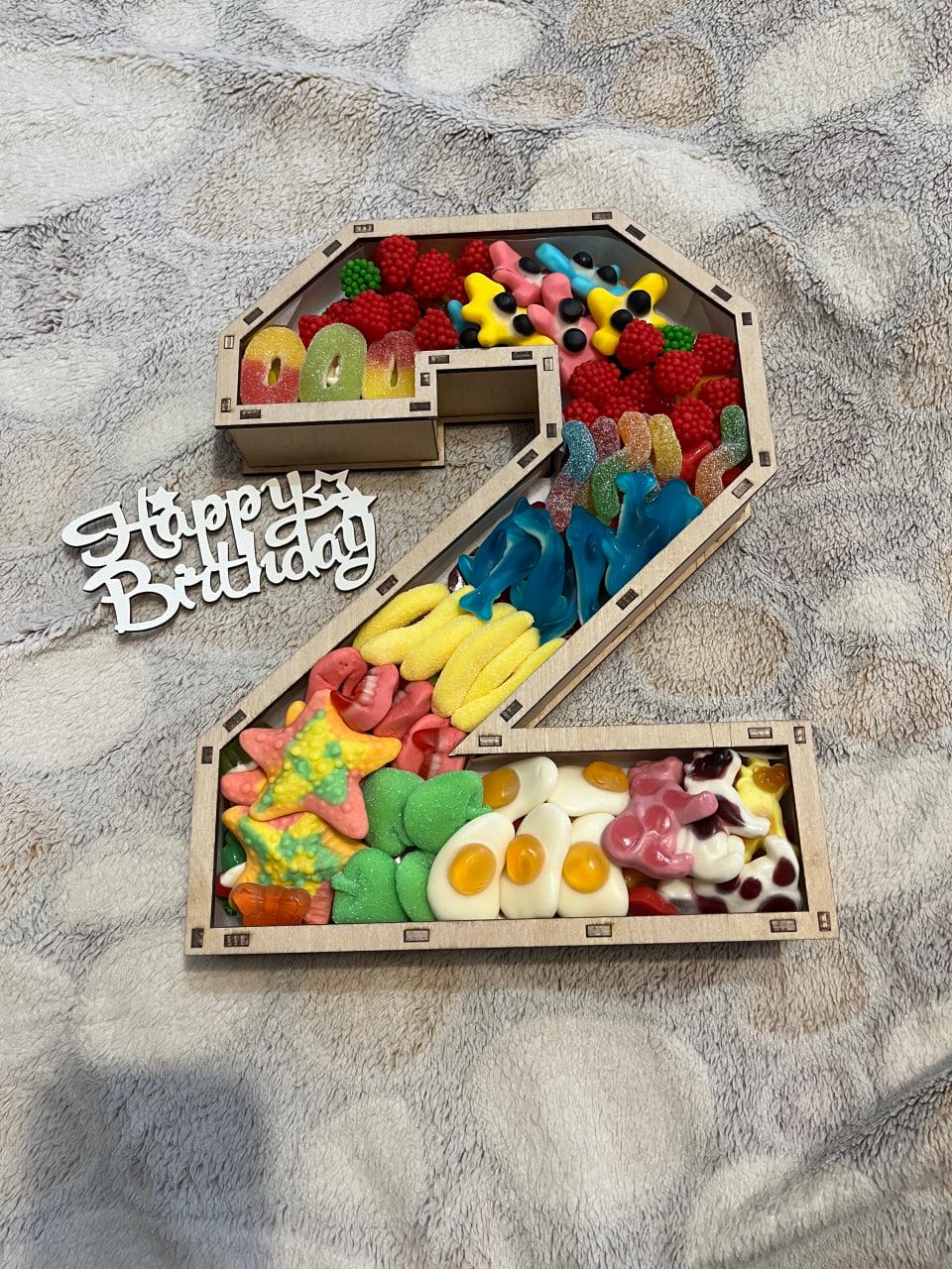 Подарунковий бокс солодкий Цифра 2 з желе (2508049164) - фото 8 Подарунковий бокс солодкий Цифра 2 з желе (2508049164) - фото 8