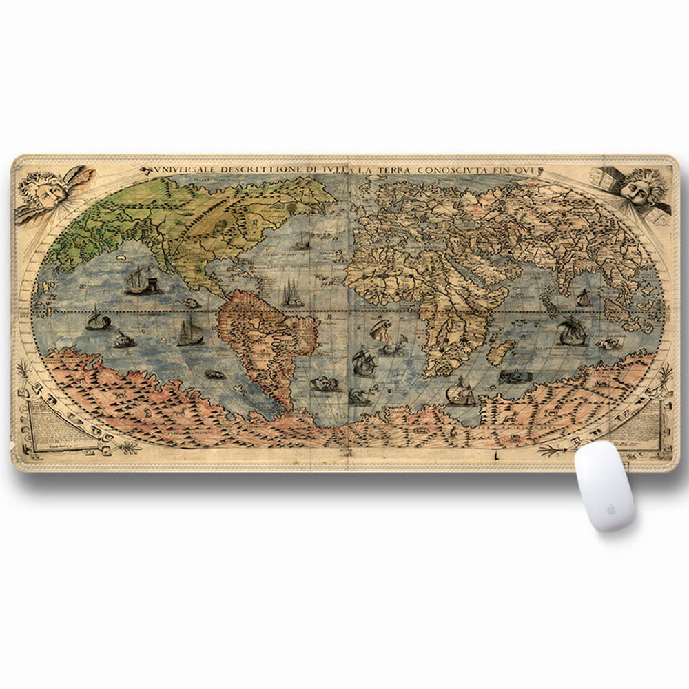 Коврик тканевый Карта мира с боковой прошивкой 3х300х700 мм Brown (YUT_V11072)
