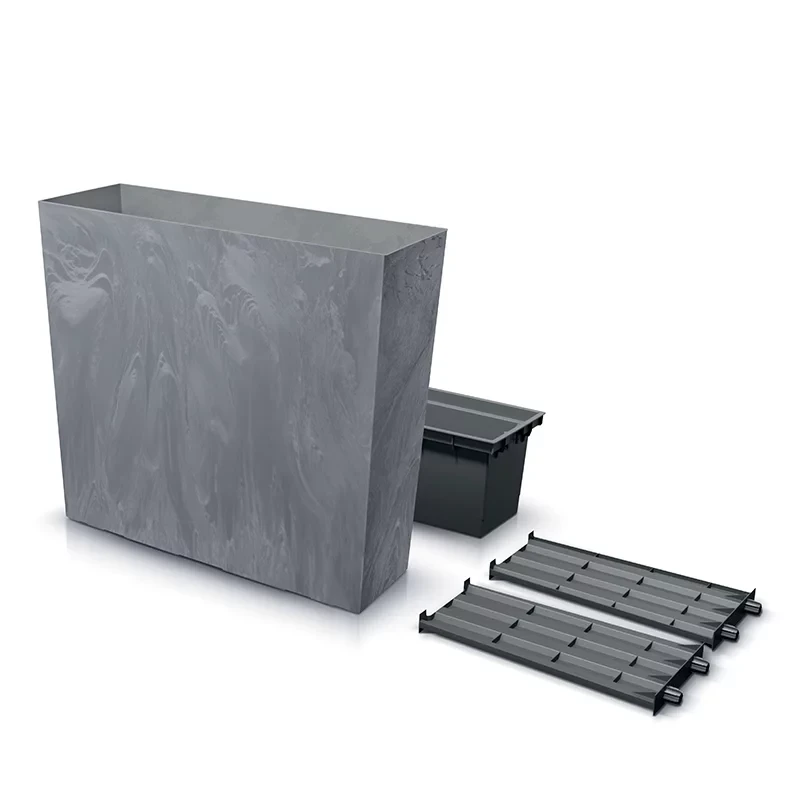 Горшок для цветов Prosperplast террасовый Urbi Case Beton Effect Tower 80 см Маренго (DUC800TE-425U)