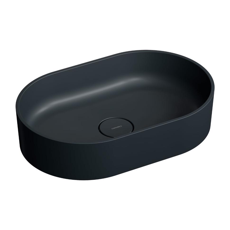 Умывальник Omnires Ovo 55x36 см Black lava (OVOUNBLV)