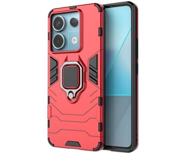 Чехол накладка Ricco Black Panther Armor для Xiaomi Redmi Note 13 Pro 5G / Poco X6 Красный