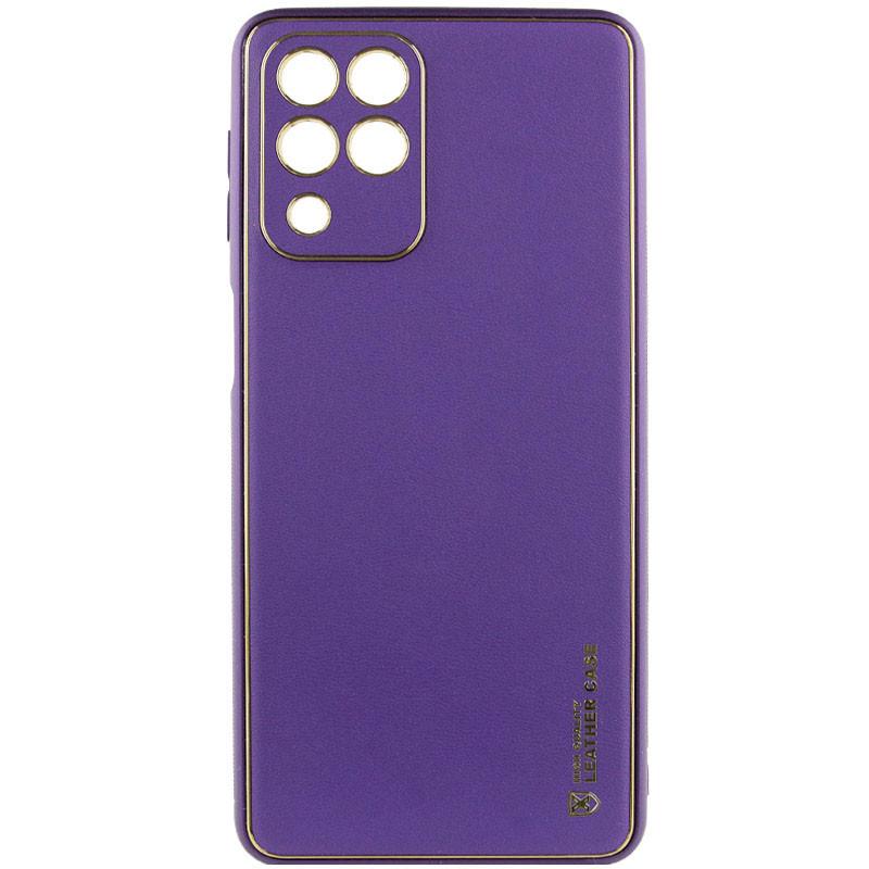 Противоударный Кожаный Чехол Xshield для Samsung Galaxy M33 5G Фиолетовый / Dark Purple