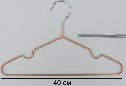 Набор вешалок с силиконовым покрытием 10 шт. Золотистый - фото 2