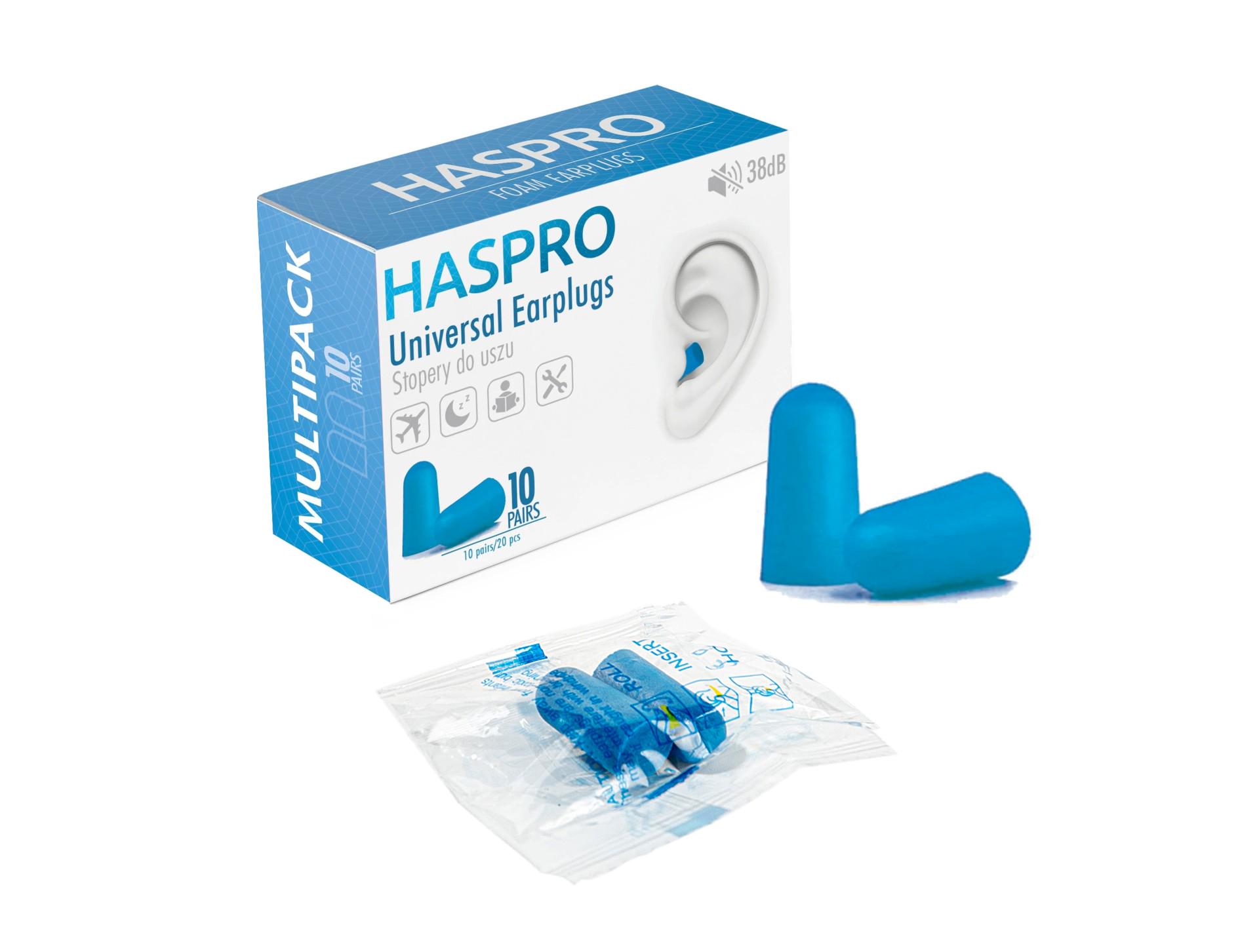 Беруши для сна пенные HASPRO MULTI10 SNR 38 дБ Синий 10 пар (1120-02) - фото 2