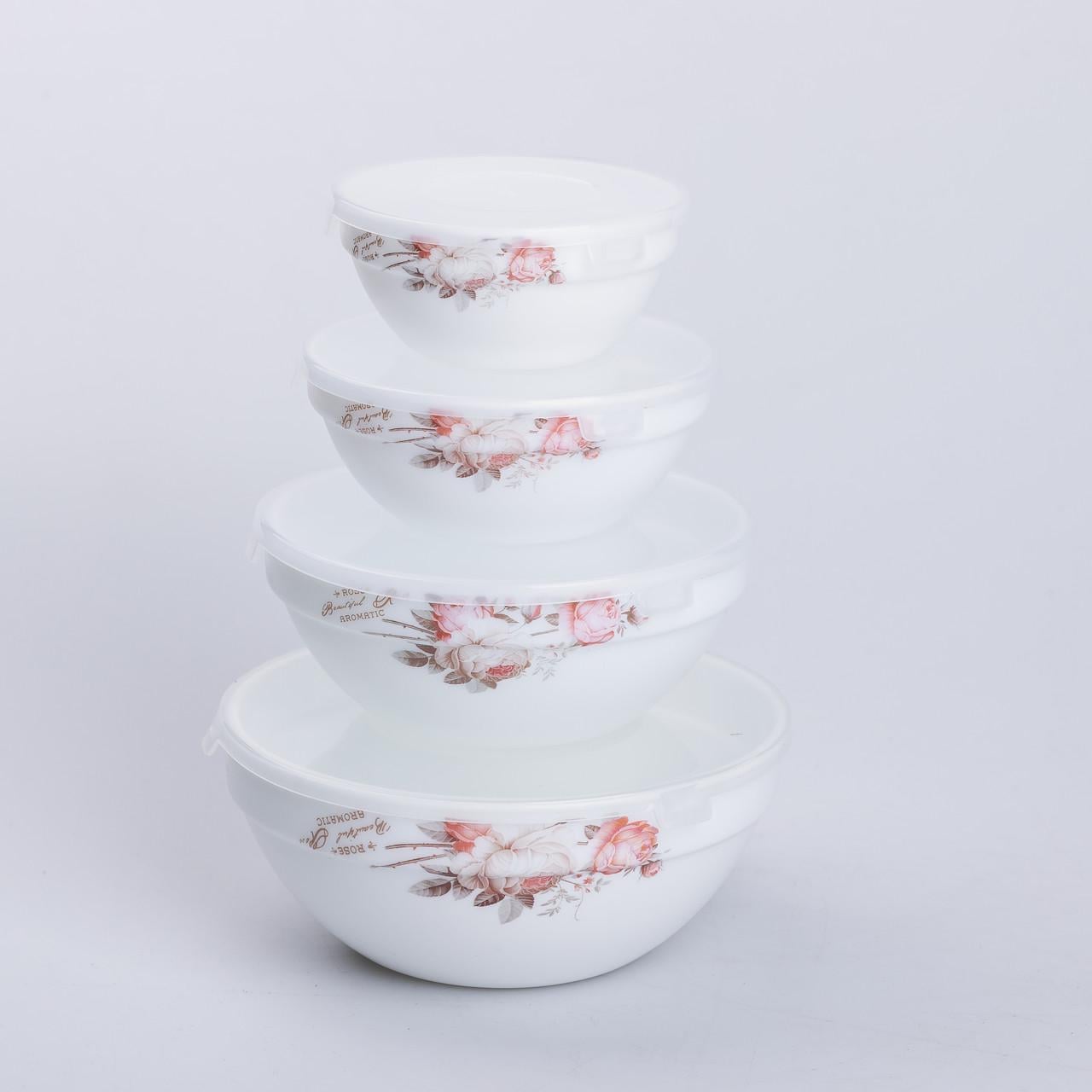 Набір керамічний харчових контейнерів 0,25/0,35/0,6/1,1 л 4 шт. (5383)