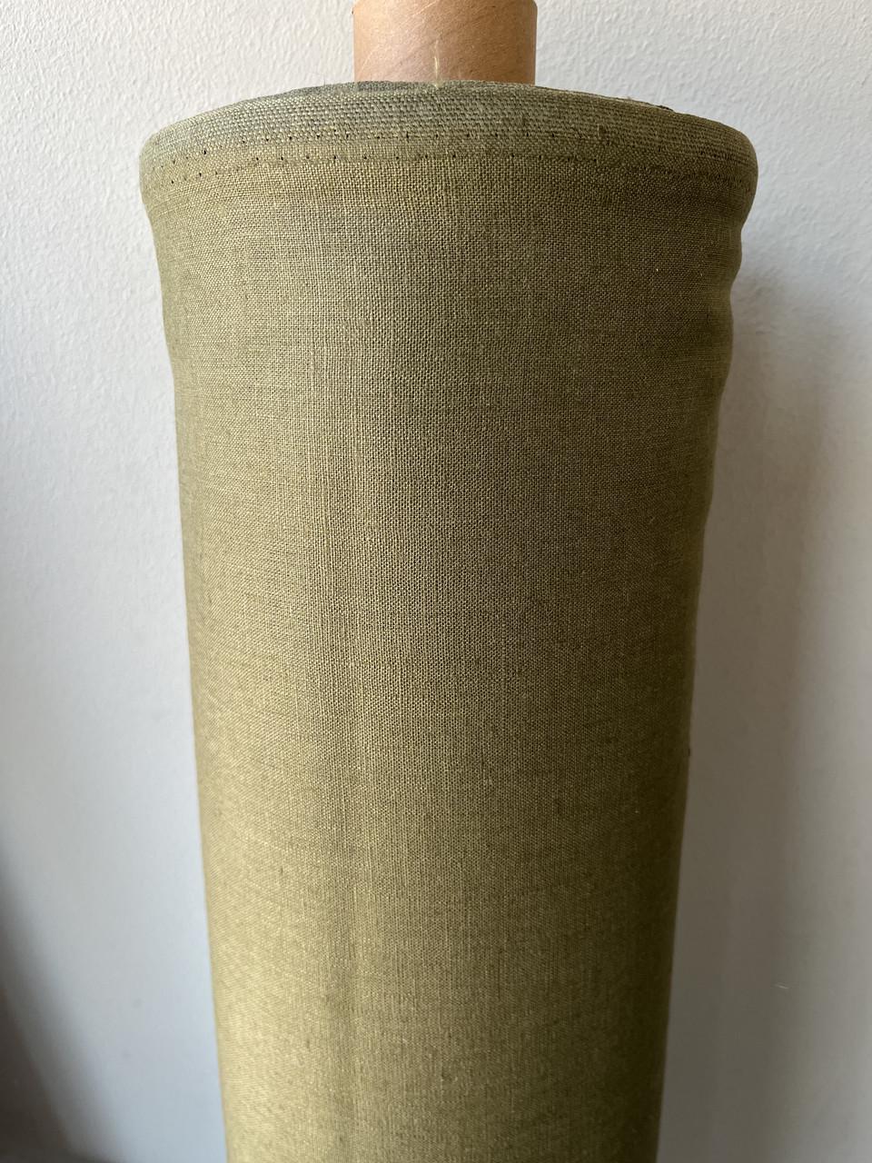 Тканина Linen Plus костюмна 100% льон Оливковий 1524 - фото 8