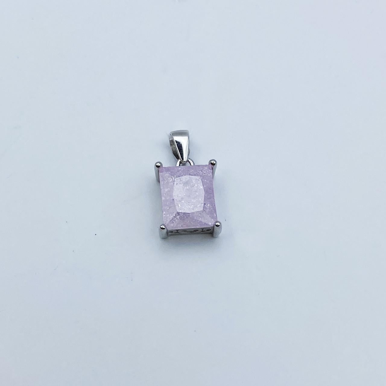 Серебряный кулон с розовым кварцем 2,07 г (2171426372)