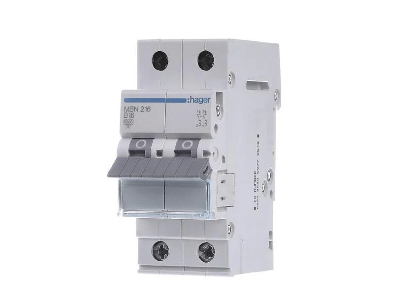 Автоматичний вимикач Hager 2Р 16A 6kA (27108819)