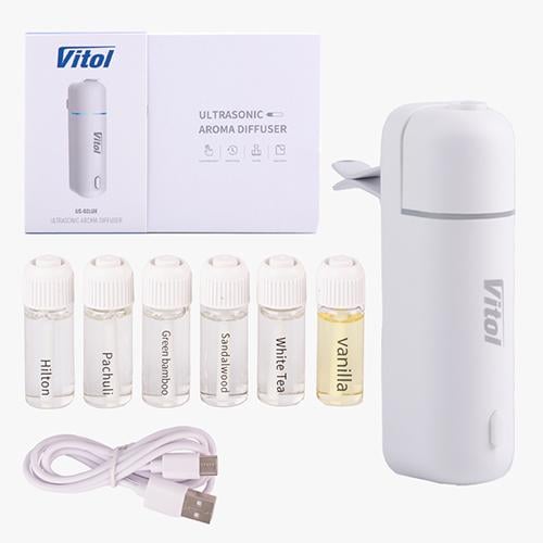 Аромадифузор автомобильный Vitol ультразвуковой White (US-02LUX)