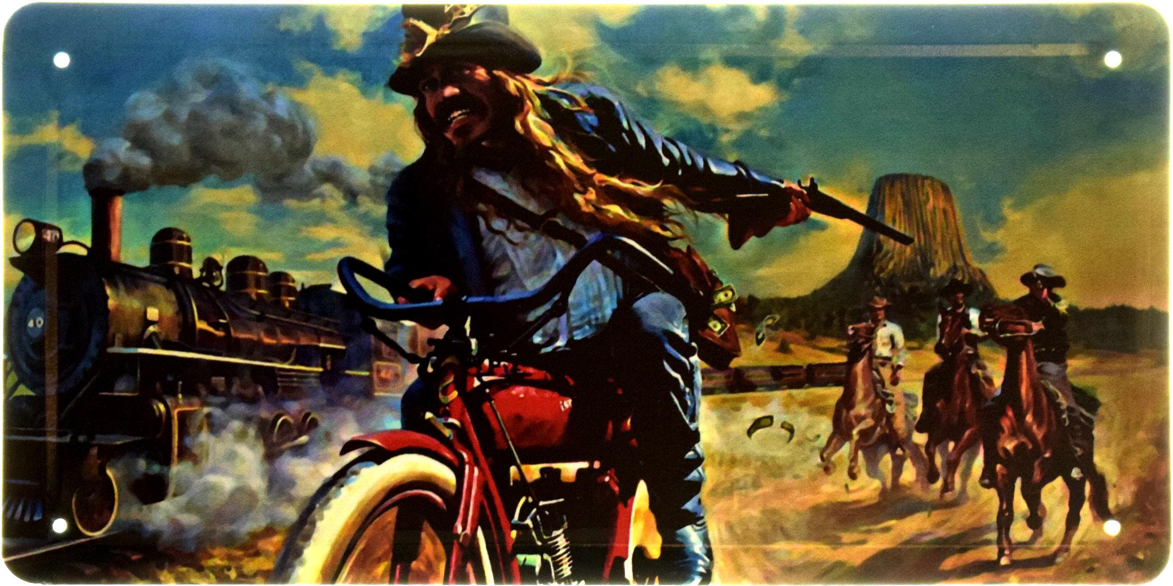 Табличка металева "Cowboy&Indian" 15x30 см (ms-103571)