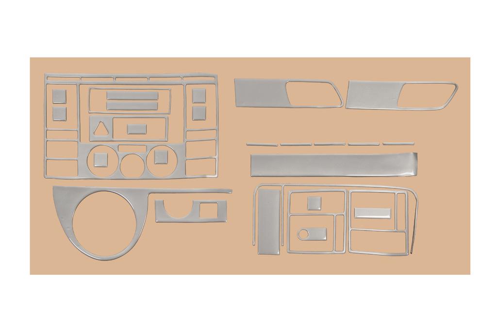 Накладки на торпеду Алюминий Meric для Volkswagen T5 Transporter 2003-2010 гг. пластик Серый