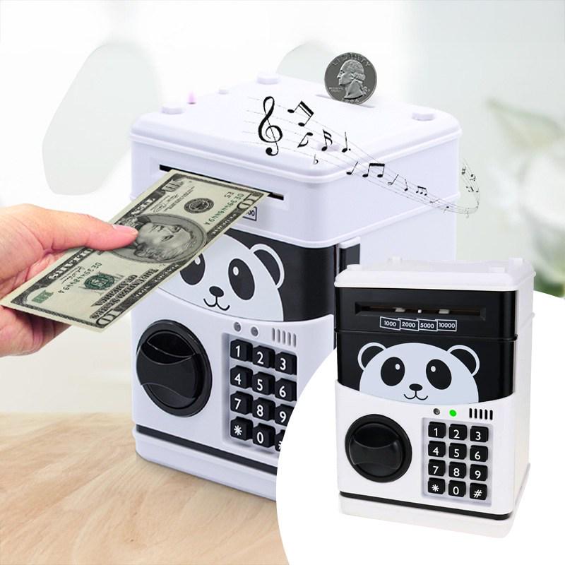 Скарбничка сейф Panda дитяча з кодовим замком та музикою White - фото 6 Скарбничка сейф Panda дитяча з кодовим замком та музикою White - фото 6