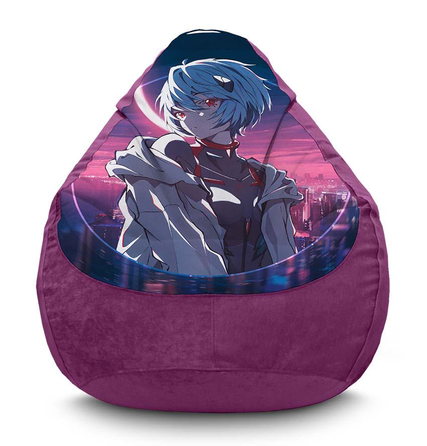 Кресло-мешок iPuff Ayanami Rei Evangelion флок XXXL 100х135 см Фиолетовый (116994-2) Кресло-мешок iPuff Ayanami Rei Evangelion флок XXXL 100х135 см Фиолетовый (116994-2)