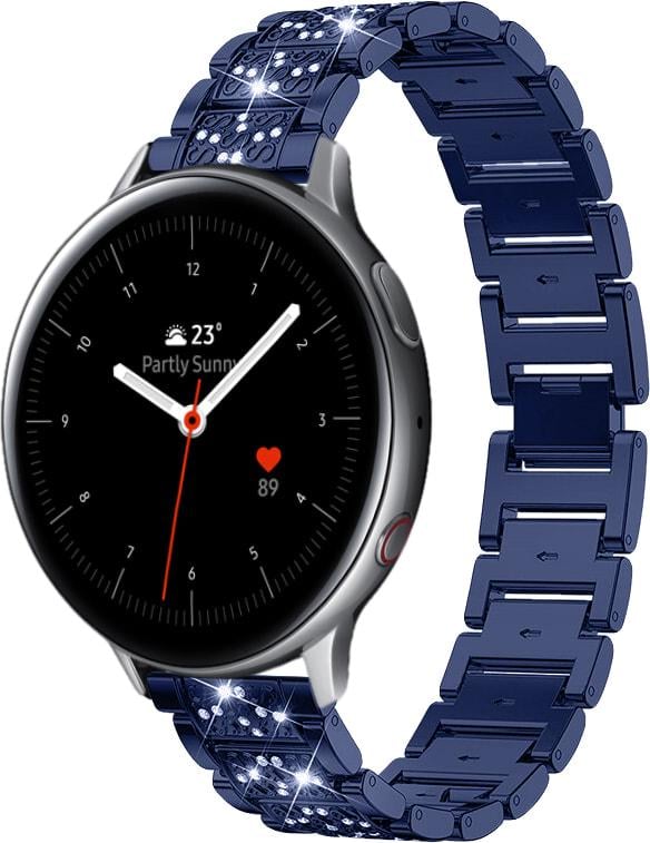 Браслет металлический Glam для Galaxy Watch Active 2 40/44 мм Blue (32798-28)